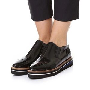 Vince Black and Brown Leather Alona Oxfords  Size 8.5